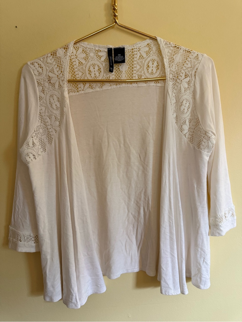 New Directions Petite Lace Open Cardigan